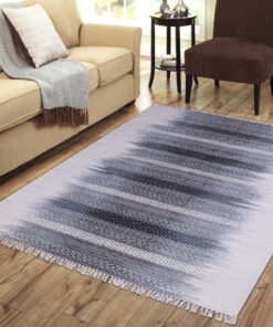 Natural Black And Geometric Pattern, Wool PEQURA Rug