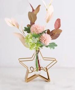 Aashralya™ Star Shape Glass Tube Vase | Home Decoration Glass Test Tube Iron Art for Home Decoration