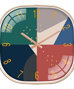 Silent Mute Wall Clocks Battery Operated Non-Ticking Quiet Decorative Wall Clocks for Living Room, Bathroom, Kitchen - Thicken Plastics Frame Glass Cover (Chex Square)