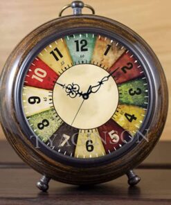 Tyagi Table Clock Antique Style Office Home Decor handicrafts Items Wedding Gift Bedroom Living Room Antique Table Clock Design