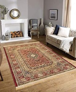 Carpet Bazar Maroon Black 100% Kashmiri Persian Silk Carpet for Bedroom & Office Floor Size-3 X 5