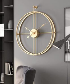 Sunvalley Vintage Metal Wall Clock 24inch (Antique Gold) (Gold)