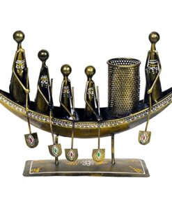 Amazon Brand – Umi Boat Decor Decorative Showpiece for Home & Office Decor Multicolour - Metal (Height 15 Inch)