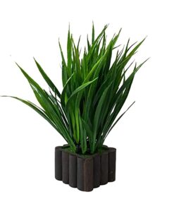 Ryme Wild Bamboo Green Artificial Plant with Pot for Gift Home Office Table Decoration