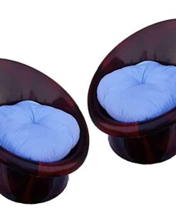 ANJWAR Tub Chairs | ARM Chairs | Chairs for Home, Living Room/Indoor and Outdoor Chairs with Complimentary Cushions Set of 02 (Rosewood)