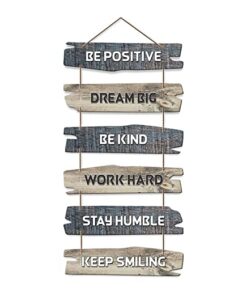 Artvibes Decorative Wall Hanging Wooden Art Decoration item for Living Room | Bedroom | Home Decor | Gifts | Quotes Decor Item | Wall Art For Hall | Mdf Wall Decoration,Set of 6(WH_3231NN)