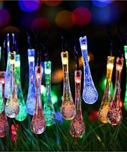 PESCA Waterdrop String Lights for Indoor Outdoor Decoration Diwali Light for Party Birthday Diwali Christmas Navratri Valentine Gift Home Decoration Light With 8 Flashing Modes (4 Meter 25 LED, Multicolour)