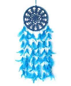 RPH Handicrafts Dream Catcher | Best for Bedroom Wall, Room Hanging, Wall Decor, Gift and Decoration Size 20 x 65 cm (Blue)