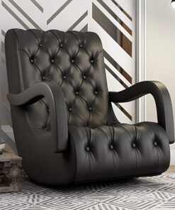 Durian Leatherette Bid Chair (Black)