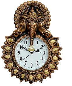 CW Crafts World Wall Decorative Wall Clock for Home nd Office Decor, Wall Clocka for Living Room, Wall Clocks for Wall Stylish (Copper)