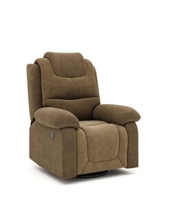 The Couch Cell Rocking Recliner In Olive Brown Fabric