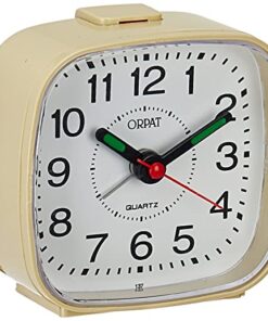 Orpat Beep Alarm Clock (Apricot,Small, 7.18 cm x 3.3 cm x 6.8 cm, TBB-137)