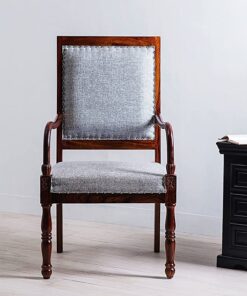 Shilpi Amazing & Standard Size Arm in Pure Sheesham Wood/Wooden Brown & White Seating Chair