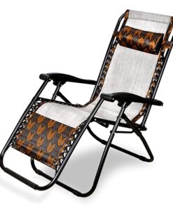 STAR WORK Zero Gravity Chair, Lawn Chair Recliner Lounge, Portable Camping Folding Beach Chair with Removable Pillow (Doublecolor)