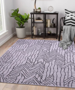 Natural Grey, Geometric Pattern PEQURA Rug
