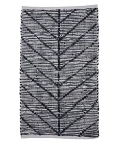 RUGLINGTON Handwoven Handloom Leather Rugs - 37" x 25", Multicolor, RUGLINGTON_07