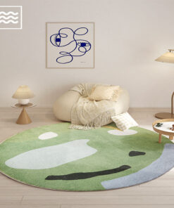 Abstract Landscape Circular Rug
