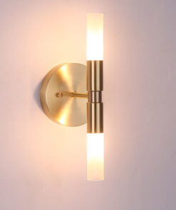 12W GOLD GLASS UP DOWN MODERN LED WALL LIGHT - WARM WHITE