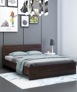 Aaron Queen Size Bed In Choco Walnut Finish