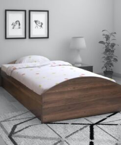 Addison Single Bed with Storage in Classic Walnut Finish