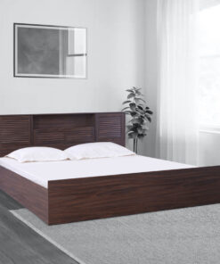 Bolton King Size Bed with Hydraulic Storage in Walnut Finish