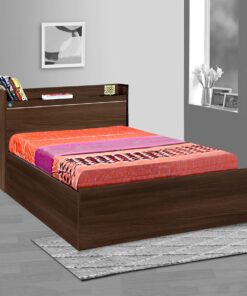 Cherry Single Bed with Storage in Acacia Dark Finish