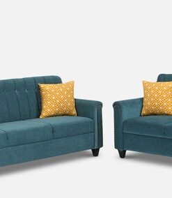 Elora 3+2 Sofa Set in Teal Green Colour