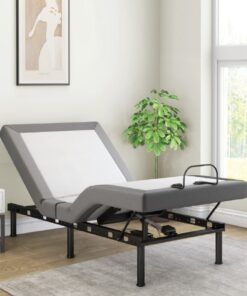 Hi-Tech Matrix Smart Adjustable Single Bed in White and Grey Colour with Wireless Remote Control