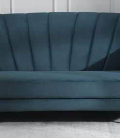 Kaylee 3 Seater Velvet Sofa In Teal Blue Colour