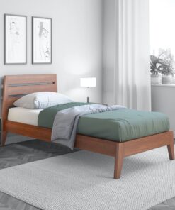 Leeds Single Bed in Dark Oak Finish