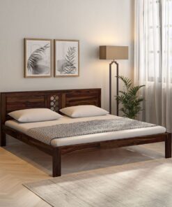 Lorenzo Solid Wood King Size Bed In Provincial Teak Finish