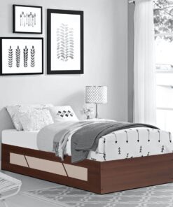 Native Single Day Bed with Storage in Brown Colour