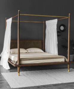 Navah King Poster Bed In American Walnut Finish