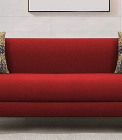 Niki 3 Seater Sofa In Blood Maroon Colour
