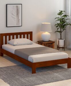 Orian Solid Wood Single Bed In Honey Oak Finish