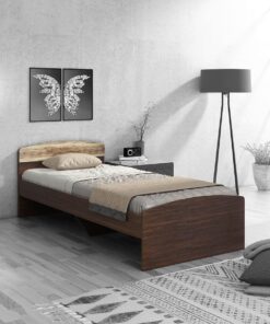 Ornet Single Bed In Walnut Finish