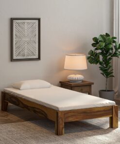 Savannah Solid Wood Single Bed In Rustic Teak Finish