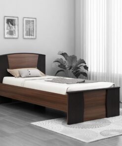 Turene Single Bed in Walnut & Wenge Finish