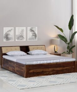 Scalabedding Cotton Striped King sized Double Bedsheet
